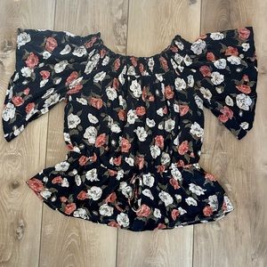 Abercrombie & Fitch Floral Peplum Top